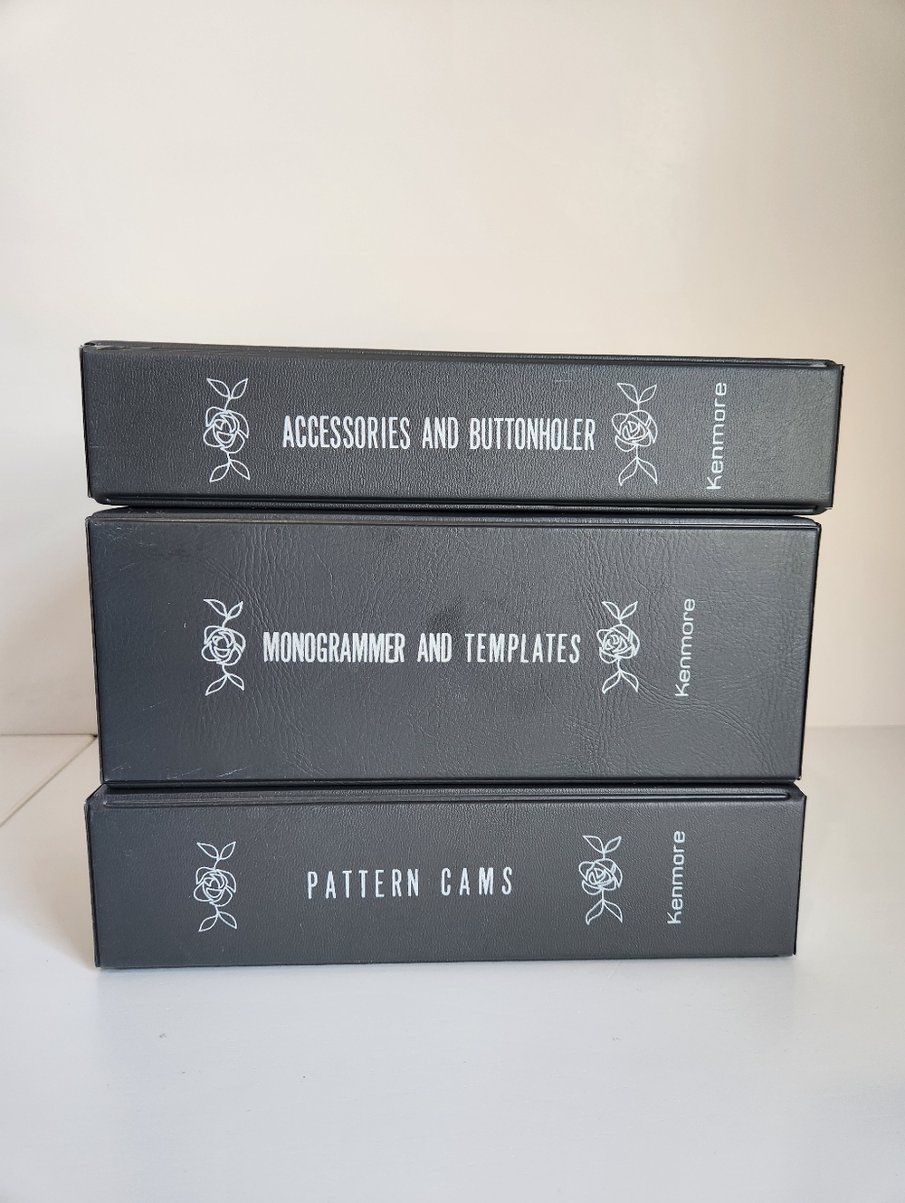 Vtg Sears Kenmore Sewing Machine Accessories Buttonholer Pattern Cams Monogram